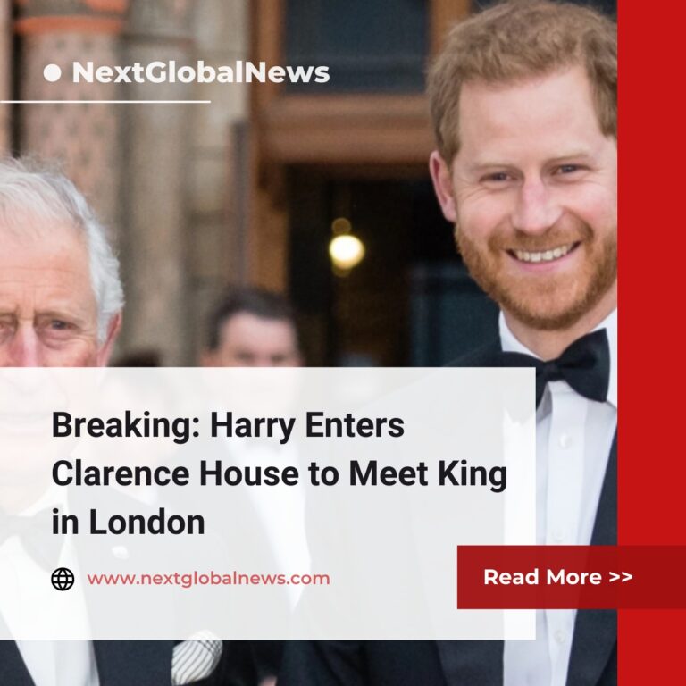 Harry Enters Clarence House to Meet King
